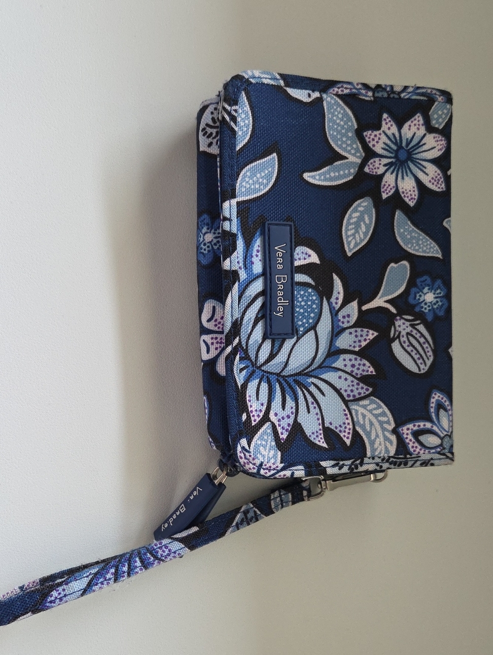 Vera Bradley Navy Floral Wristlet Clutch
